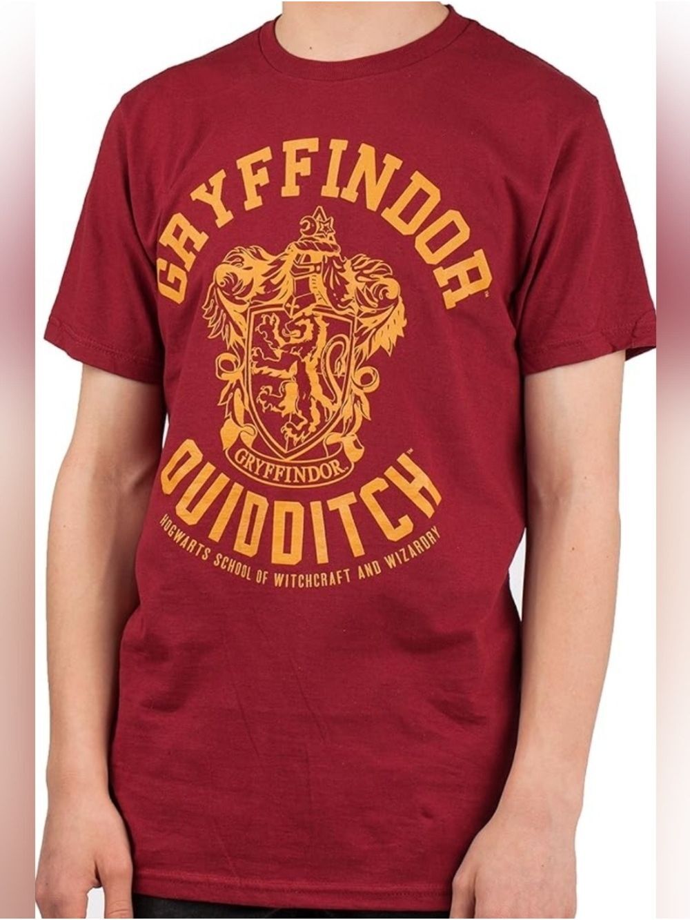 L • Harry Potter • Gryffindor Quidditch Short Sleeve Tee - Maroon